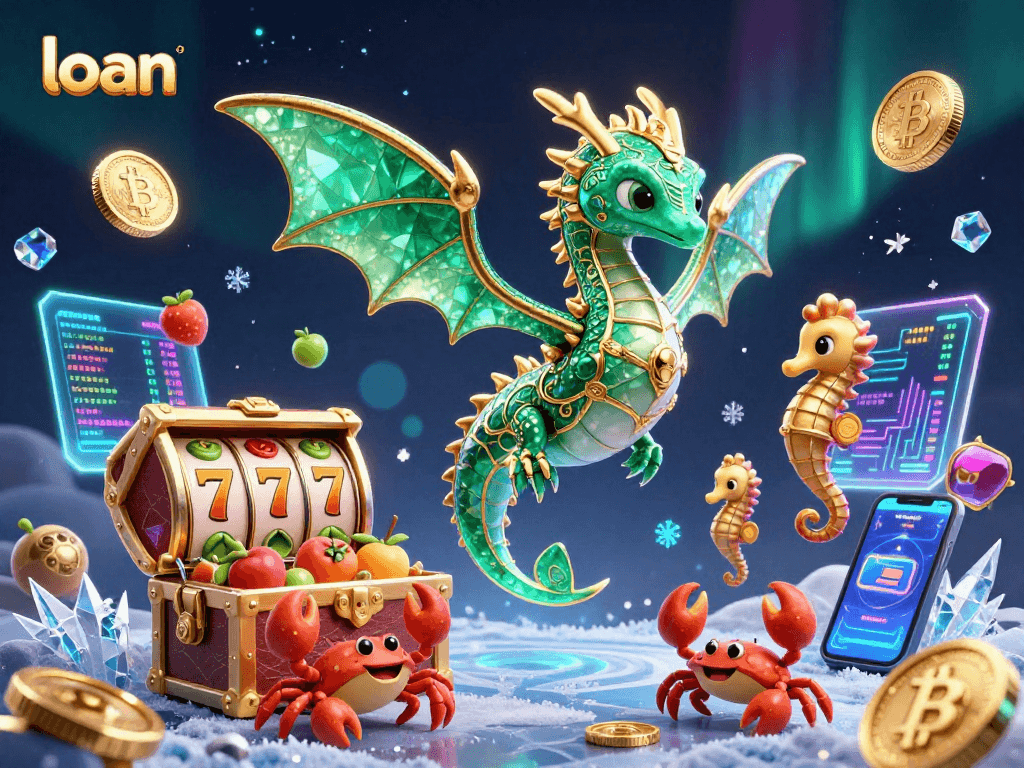Spin the reels with loan strategies in this captivating casino-themed illustration.
