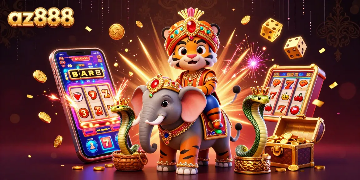 Experience exciting winnings at az888 with a vibrant 3D casino scene showcasing thrilling jackpot action.
