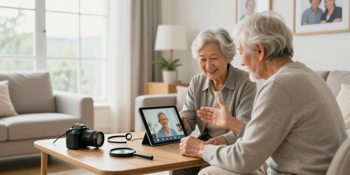 login DRAGON222 user-friendly technology support for elderly in a bright living room.
