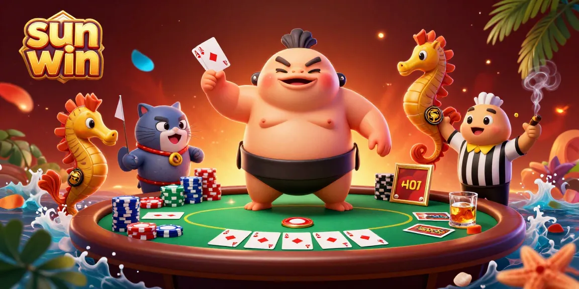 Win big at sun win with lively poker action featuring a dynamic underwater scene.