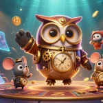 Engage in m98 q with a captivating steampunk casino scene filled with dynamic characters and colorful gameplay elements.