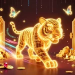 SUNWIN ignites excitement in a vibrant casino landscape with golden treasures and dynamic characters.