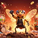 Experience excitement with go88u's 3D casino world featuring a rock star and vibrant game elements.