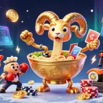Engage in thrilling gameplay with go88's vibrant and dynamic illustration showcasing unique casino elements.