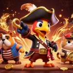 Engage with the sun win gaming adventure featuring a pirate captain and vibrant casino elements.